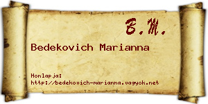 Bedekovich Marianna névjegykártya